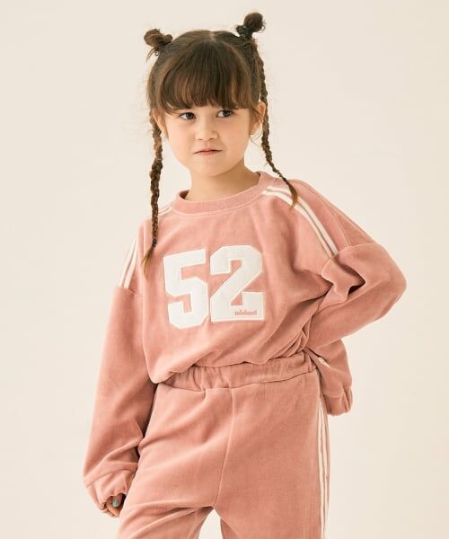 minimal / ミニマル スウェット | 短丈ベロアトレーナー（ピンク）