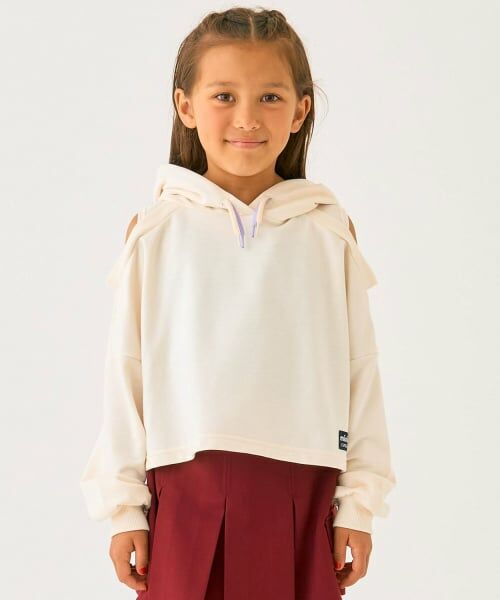 minimal / ミニマル スウェット | 短丈肩だしミニ裏毛トレーナー（アイボリー）