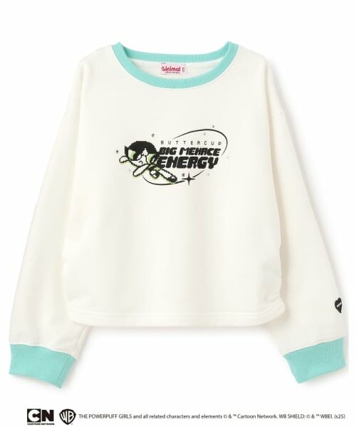 minimal / ミニマル Tシャツ | 【防汚加工】【パワーパフ ガールズ】アソートキャラ裏毛（ライト グリーン）