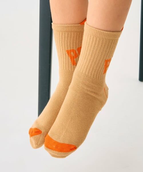 minimal / ミニマル ソックス | ベロつきクルーソックス（ベージュ）