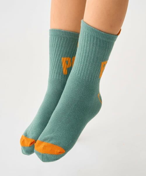 minimal / ミニマル ソックス | ベロつきクルーソックス（ディープ グリーン）