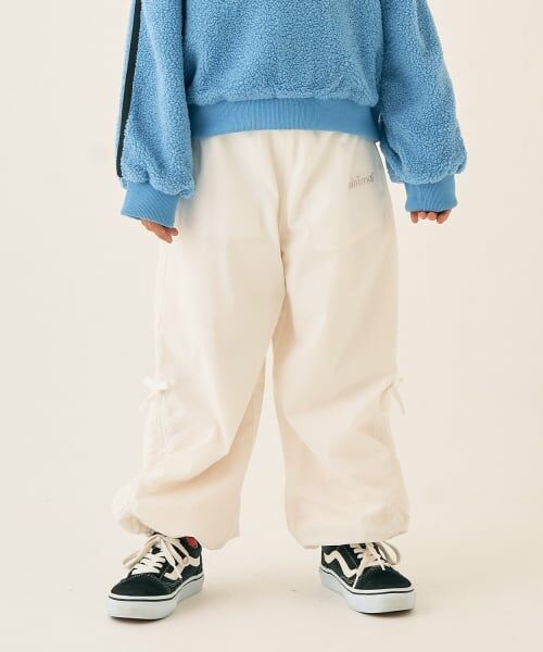 minimal / ミニマル その他パンツ | 裏フリースドロストナイロンパンツ(オフ ホワイト)