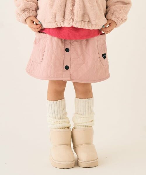 minimal / ミニマル ミニ・ひざ丈スカート | キルトスカート（ピンク）