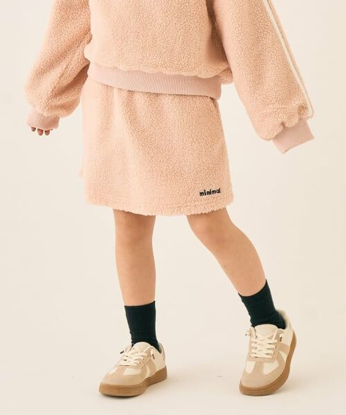 minimal / ミニマル ミニ・ひざ丈スカート | ボアスカート(ピンク)