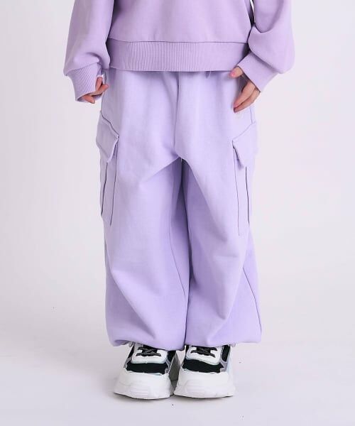 minimal / ミニマル その他パンツ | 【裏起毛】【綿100】スウェットカーゴパンツ（ラベンダー）
