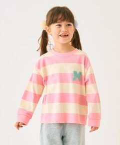 minimal / ミニマル Tシャツ | ボーダーサガラ刺しゅうロンT