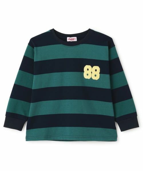 minimal / ミニマル Tシャツ | ボーダーサガラ刺しゅうロンT | 詳細10