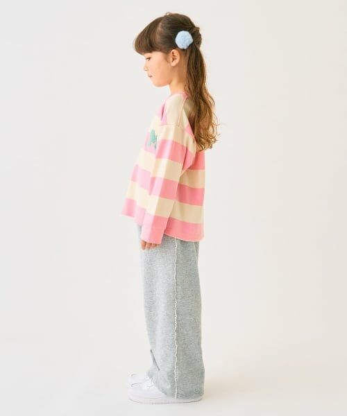 minimal / ミニマル Tシャツ | ボーダーサガラ刺しゅうロンT | 詳細12