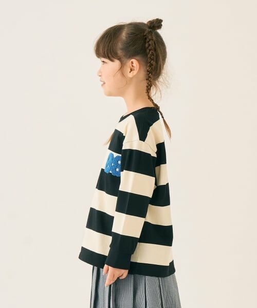 minimal / ミニマル Tシャツ | ボーダーサガラ刺しゅうロンT | 詳細17