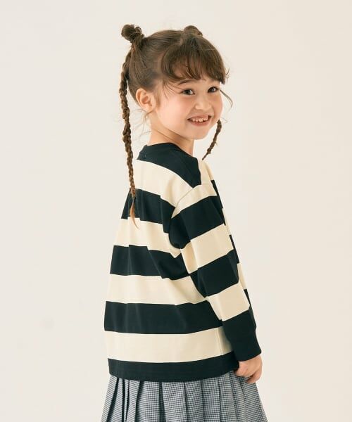 minimal / ミニマル Tシャツ | ボーダーサガラ刺しゅうロンT | 詳細18