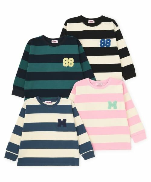 minimal / ミニマル Tシャツ | ボーダーサガラ刺しゅうロンT | 詳細7