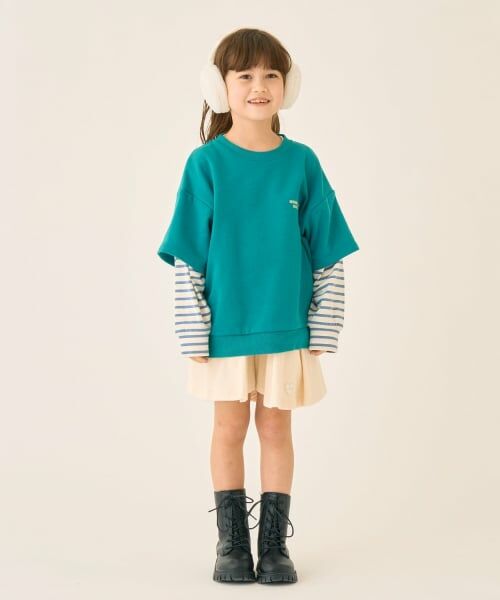 minimal / ミニマル スウェット | 袖レイヤード風スウェット | 詳細1