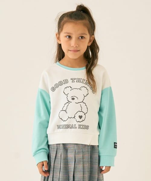 minimal / ミニマル スウェット | クマシリーズ裏毛プルオーバー（ミント）