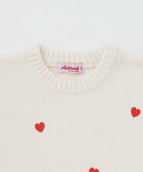 minimal / ミニマル ニット・セーター | ハート刺しゅうニット | 詳細2