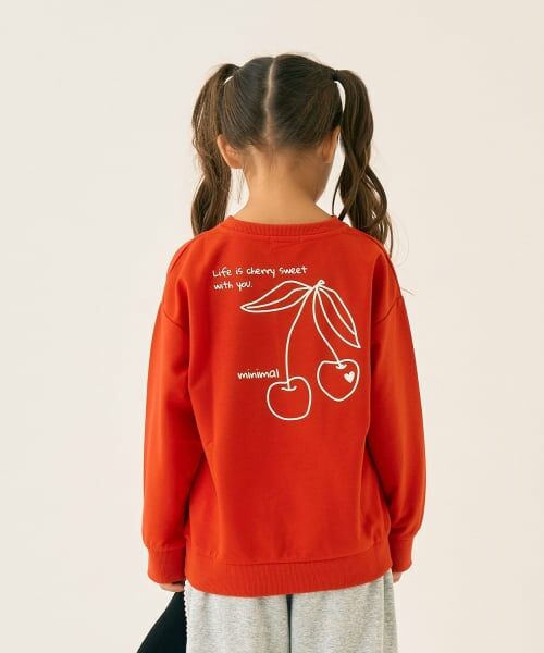 minimal / ミニマル スウェット | 裏毛バックプリントアソートプルオーバー（ダーク オレンジ）