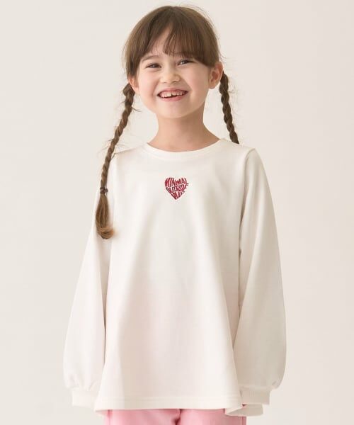 minimal / ミニマル その他トップス | 裏毛Aラインワンポイントプルオーバー（オフ ホワイト）