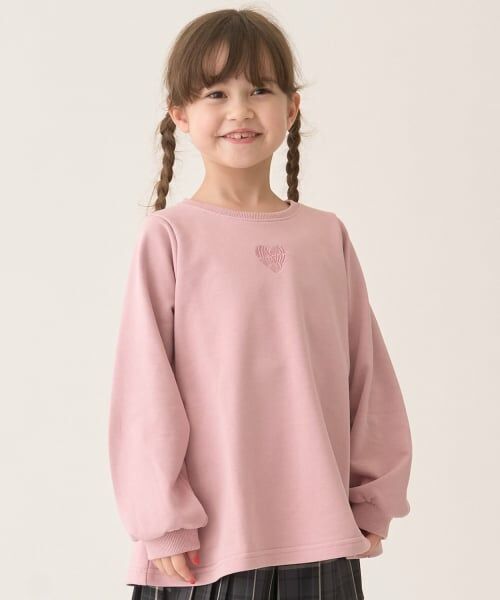 minimal / ミニマル その他トップス | 裏毛Aラインワンポイントプルオーバー（ピンク）