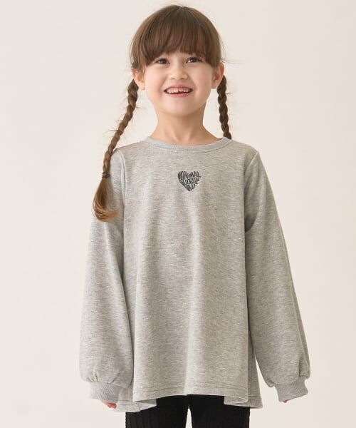 minimal / ミニマル その他トップス | 裏毛Aラインワンポイントプルオーバー（トップ グレー）