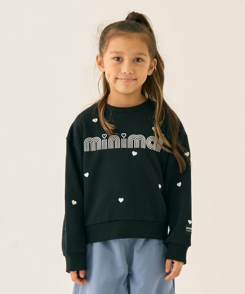 minimal / ミニマル スウェット | 刺しゅうアソートプルオーバー（黒）