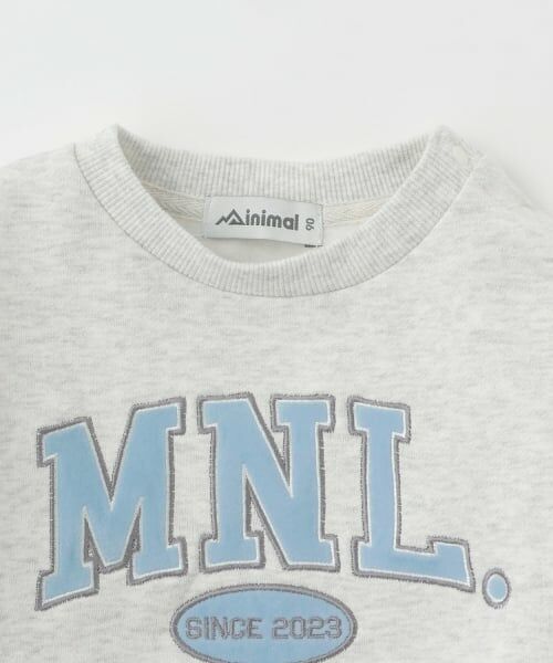 minimal / ミニマル スウェット | 【裏起毛】【綿100】ルーズシルエットロゴプルオーバー/トレーナー | 詳細2