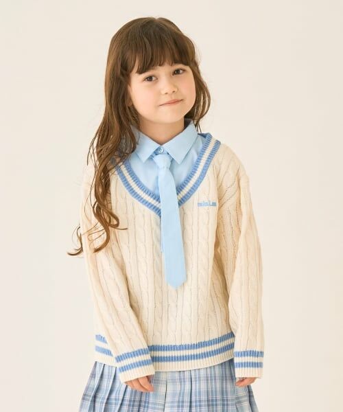 minimal / ミニマル ニット・セーター | 【家庭洗濯可】レイヤードニット（アイボリー）