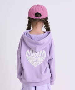 【裏起毛】【綿100】ナンバー＆ハートパーカー