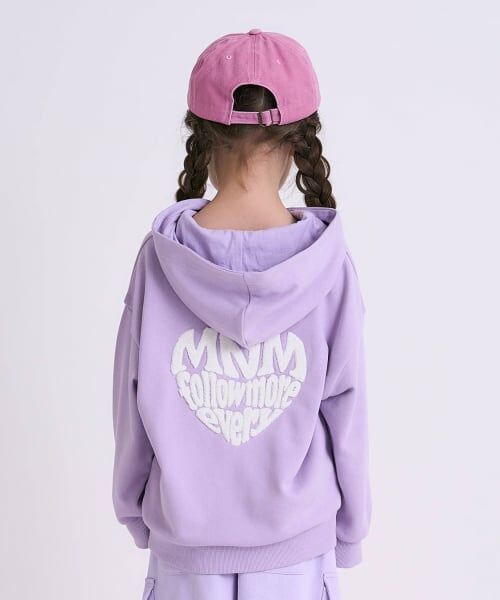 minimal / ミニマル パーカー | 【裏起毛】【綿100】ナンバー＆ハートパーカー（ラベンダー）
