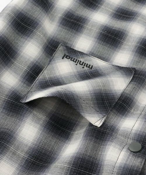 minimal / ミニマル パーカー | チェックシャツパーカー | 詳細8