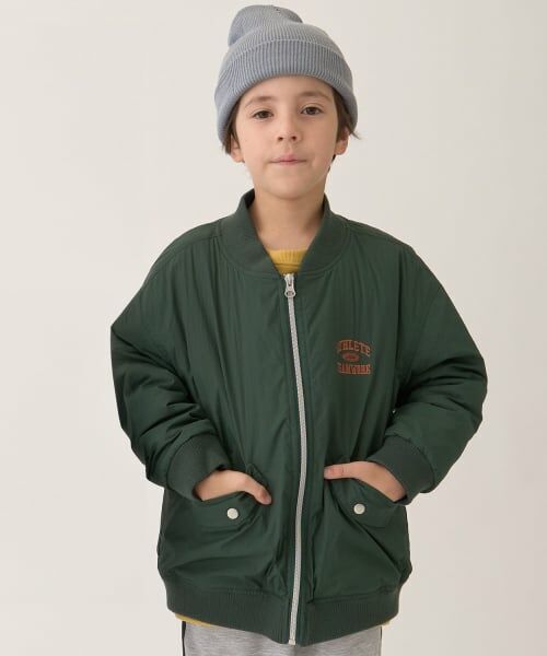 minimal / ミニマル ブルゾン | リバーシブルキルトMA-1（ディープ グリーン）