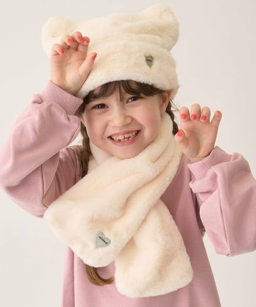 minimal / ミニマル マフラー・ショール・スヌード・ストール | フェイクファーマフラー（アイボリー）