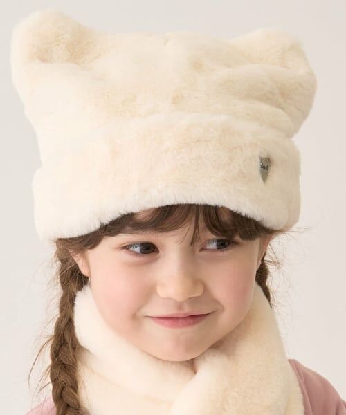 minimal / ミニマル ニットキャップ | フェイクファーキャップ（白）