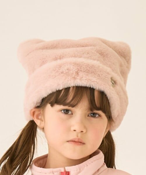 minimal / ミニマル ニットキャップ | フェイクファーキャップ（ピンク）