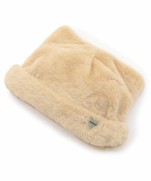 minimal / ミニマル ニットキャップ | フェイクファーキャップ（ベージュ）