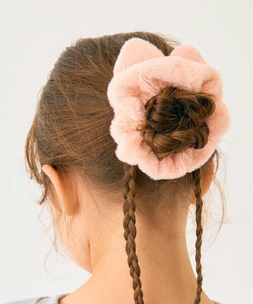 minimal / ミニマル ヘアゴム・シュシュ | フェイクファーネコミミシュシュ（ライト ピンク）