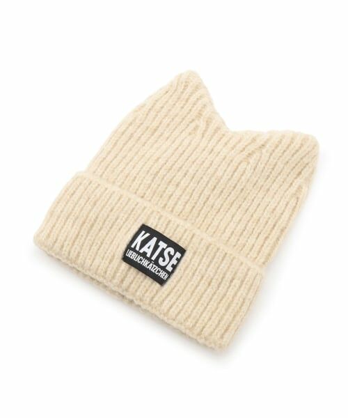 minimal / ミニマル ニットキャップ | ねこみみニット帽（アイボリー）