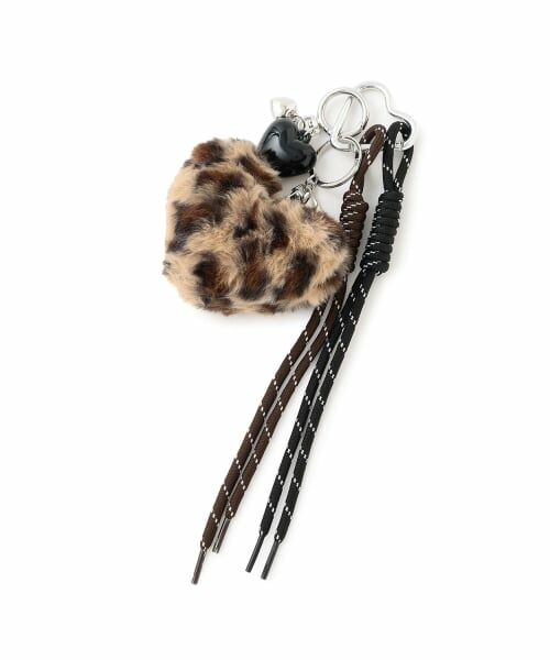 minimal / ミニマル チャーム | レオパードファーチャーム（茶）