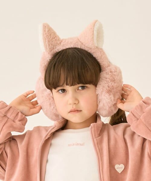 minimal / ミニマル ネックウォーマー・イヤーマフ | ネコみみイヤーマフ（ピンク）