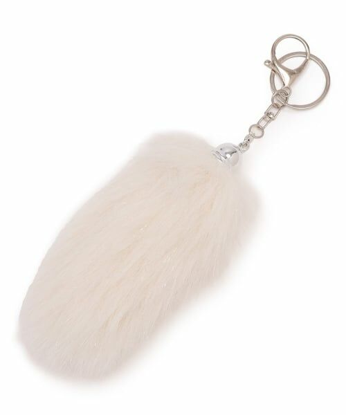 minimal / ミニマル チャーム | しっぽラメファーチャーム（アイボリー）