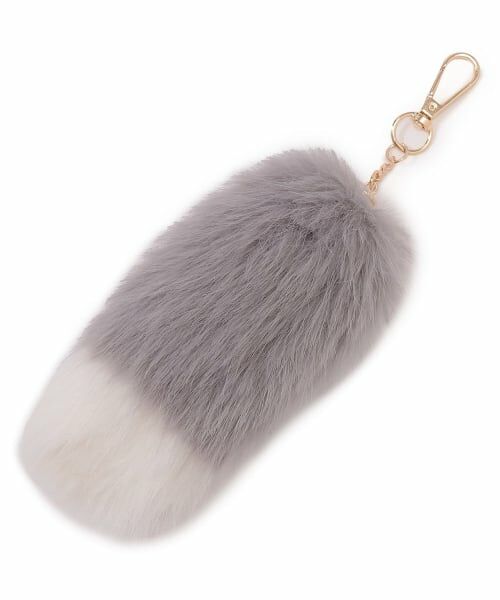 minimal / ミニマル チャーム | しっぽファーチャーム（シルバー グレー）
