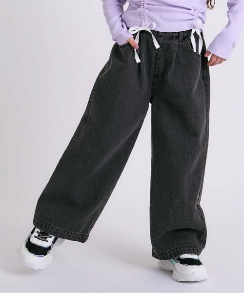 minimal / ミニマル その他パンツ | デニムワイドパンツ（黒）