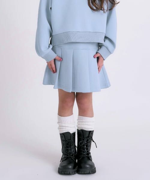 minimal / ミニマル ミニ・ひざ丈スカート | 【防汚】パフィースウェットスカート/ダンボール(サックス)