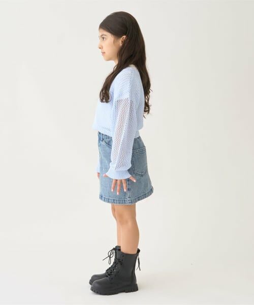minimal / ミニマル ミニ・ひざ丈スカート | ラインストーンデニムスカート | 詳細4