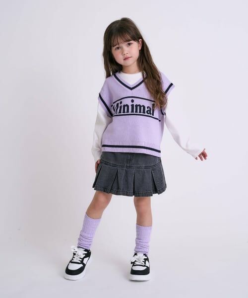 minimal / ミニマル ショート・ハーフ・半端丈パンツ | 裾ボックスタックスカート/デニム | 詳細13