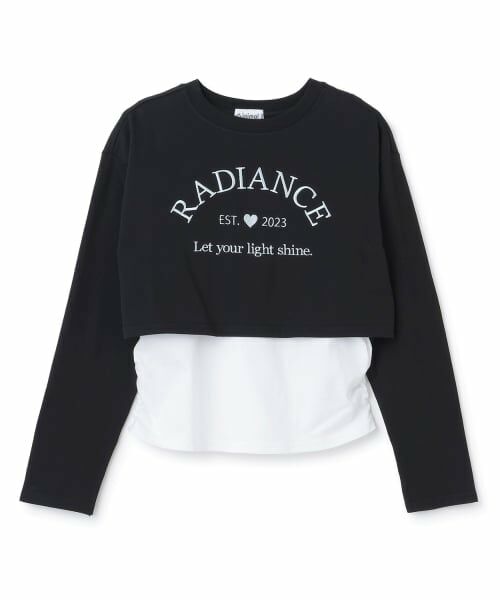 minimal / ミニマル Tシャツ | 【綿100/防汚】レイヤード短丈長袖T | 詳細11