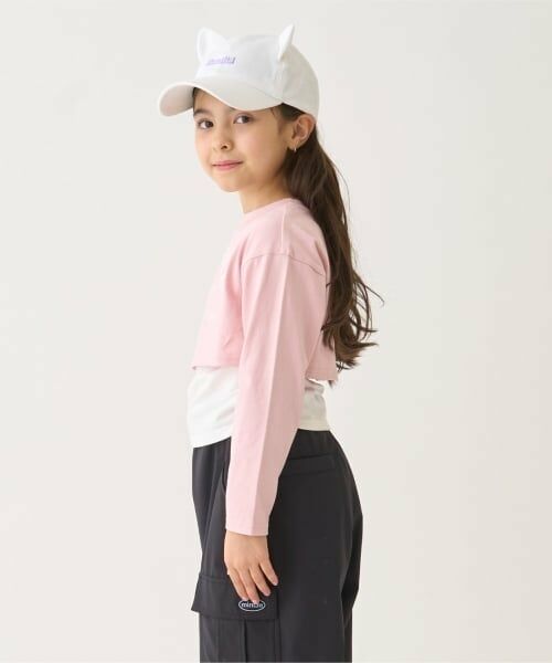 minimal / ミニマル Tシャツ | 【綿100/防汚】レイヤード短丈長袖T | 詳細4