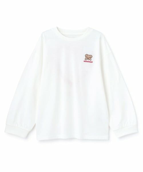 minimal / ミニマル Tシャツ | バックイラスト長袖Tシャツ（白）