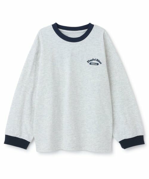 minimal / ミニマル Tシャツ | バックイラスト長袖Tシャツ（シロ杢）