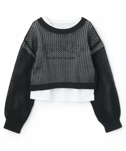 minimal / ミニマル ニット・セーター | 【インナーツキ】【アラエル】メッシュニット（黒）