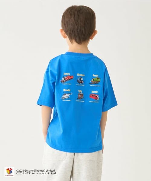 minimal / ミニマル Tシャツ | 【3月13日発売予定】【きかんしゃトーマス】集合バックプリント（ブルー）