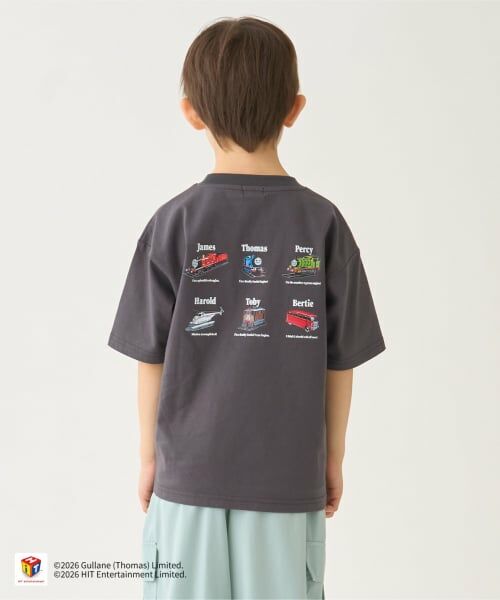 minimal / ミニマル Tシャツ | 【3月13日発売予定】【きかんしゃトーマス】集合バックプリント（黒）